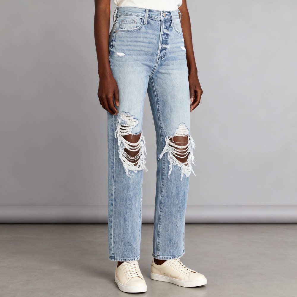 Pistola Cassie Jeans High Waist Straight Leg Distressed High Rise, size 29